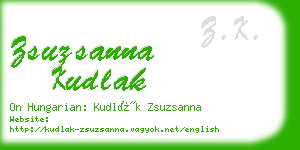 zsuzsanna kudlak business card